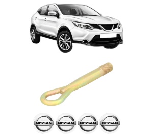Cui carlig remorcare, tractare auto NISSAN QASHQAI II (J11, J11_) din 2013-2017, Otel, Cri-Flo, 4 Stickere cu NISSAN - Img 2