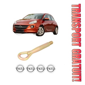 Cui carlig remorcare, tractare auto OPEL ADAM (M13) din 2012-2019, Otel, Cri-Flo, 4 Stickere cu OPEL