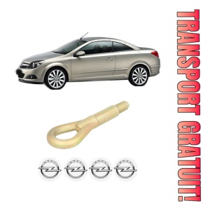 Cui carlig remorcare, tractare auto OPEL ASTRA H TwinTop (A04) din 2005-2010, Otel, Cri-Flo, 4 Stickere cu OPEL