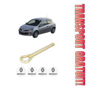 Cui carlig remorcare, tractare auto RENAULT CLIO III (BR0/1, CR0/1) din 2005-2014, Otel, Cri-Flo, 4 Stickere cu RENAULT