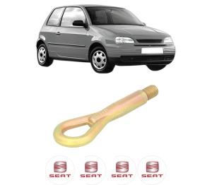 Cui carlig remorcare, tractare auto SEAT AROSA (6H1) din 1997-2004, Otel, Cri-Flo, 4 Stickere cu SEAT - Img 2