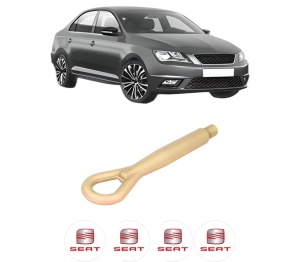 Cui carlig remorcare, tractare auto SEAT TOLEDO IV (KG3) din 2012-2019, Otel, Cri-Flo, 4 Stickere cu SEAT - Img 2