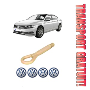 Cui carlig remorcare, tractare auto Volkswagen PASSAT B8 (3G2, CB2) din 2014-2024, Otel, Cri-Flo, 4 Stickere cu Volkswagen