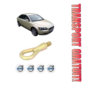 Cui carlig remorcare, tractare auto VOLVO S40 II (544) din 2004-2012, Otel, Cri-Flo, 4 Stickere cu VOLVO