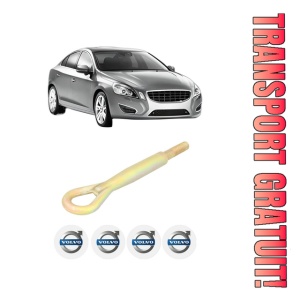 Cui carlig remorcare, tractare auto VOLVO S60 II (134) din 2010-2018, Otel, Cri-Flo, 4 Stickere cu VOLVO
