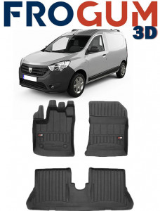 Dacia Dokker Din 11.2012 - Prezent, Van , Set Covorase Auto Tip Tavita Premium 3D, din cauciuc accesorii pentru autoturismul tau - masina v161860