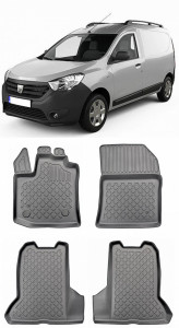 Dacia Dokker, Van, Din 11.2012 - Prezent , Set Covorase Auto Tip Tavita Premium 3D, din cauciuc accesorii pentru autoturismul tau - masina v173450