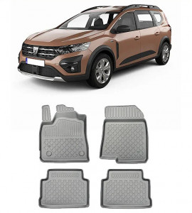 Dacia Jogger Din 2022 - Prezent, Combi , Set Covorase Auto Tip Tavita Premium 3D, din cauciuc accesorii pentru autoturismul tau - masina v164634