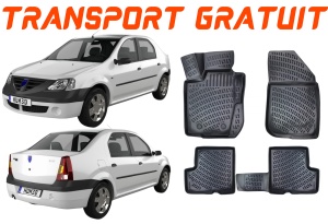 Dacia Logan 2004-2012 Set 4 covorase auto din cauciuc tip tavita premium line 3D - Transport Gratuit! accesorii pentru autoturismul tau - masina v49301