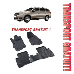 Dacia Logan I Mcv 2004-2012 Set 4 covorase auto din cauciuc tip tavita premium line 3D - Transport Gratuit!