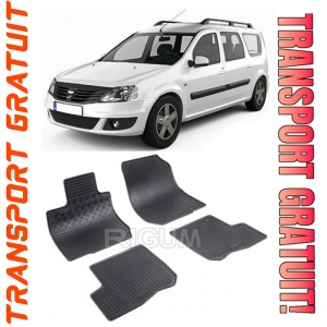 Dacia Logan I Mcv, Combi, fabricat din 01.2007 - 08.2013, 5 Locuri, set covorase auto dedicate, din cauciuc 100% Premium