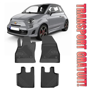 Fiat 500L Din 2012 - Prezent, Hatchback , Set Covorase Auto Tip Tavita Premium 3D, din cauciuc