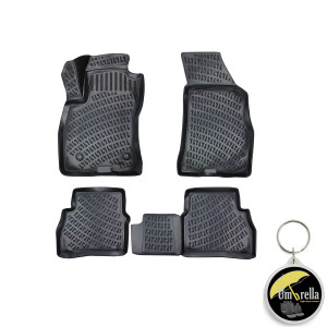 Fiat Doblo (Facelift) 2015- Set 4 covorase auto din cauciuc tip tavita premium line 3D accesorii pentru autoturismul tau - masina v243287