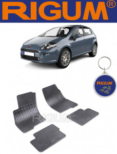 Fiat Grande Punto, Hatchback, fabricat din 10.2005 - 08.2018, set covorase auto dedicate, din cauciuc 100% Premium accesorii pentru autoturismul tau - masina v161046
