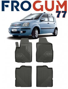 Fiat Panda II Din 09.2003 - 12.2012, Hatchback , Set Covorase Auto Tip Tavita Premium 3D, din cauciuc accesorii pentru autoturismul tau - masina v168329