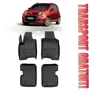 Fiat Panda III, Hatchback, Din 03.2012 - Prezent , Set Covorase Auto Tip Tavita Premium 3D, din cauciuc