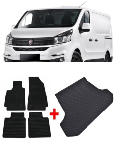 Fiat Talento Set Covorase + tavita portbagaj auto Fiat Talento fabricatie 2016 - prezent, caroserie van, ampatament L2, 8-9 locuri - Img 2
