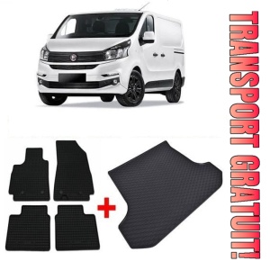 Fiat Talento Van din 2016 - Prezent, Set Covorase + tavita portbagaj auto Apamament Scurt In Spatele Randului 3 *3