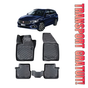 Fiat Tipo Stw 2015-2025 Set 4 covorase auto din cauciuc tip tavita premium line 3D