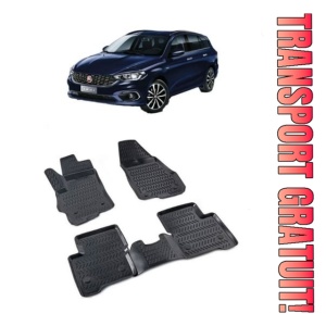 Fiat Tipo Stw 2015-2025 Set 4 covorase auto din cauciuc tip tavita premium line 3D - Transport Gratuit!