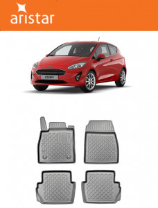 Ford Fiesta VII, Hatchback, Din 07.2017 - Prezent , Set Covorase Auto Tip Tavita Premium 3D, din cauciuc accesorii pentru autoturismul tau - masina v174684