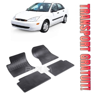 Ford Focus I, Sedan, fabricat din 1998 - 2004, set covorase auto dedicate, din cauciuc 100% Premium