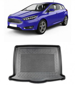 Ford Focus IV Mhev Hatchback din 07.2020 - Prezent, Tavita Pentru Portbagaj Lux Premium Dedicata, Portbagaj Inferior Roata Rezerva Ingusta *2 accesorii pentru autoturismul tau - masina v190501