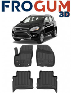 Ford Kuga I, Hatchback, Din 02.2008 - 01.2013 , Set Covorase Auto Tip Tavita Premium 3D, din cauciuc accesorii pentru autoturismul tau - masina v171716
