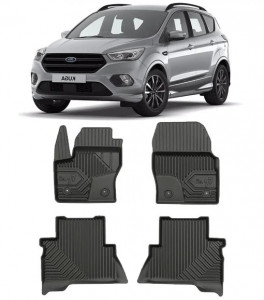 Ford Kuga II Din 02.2013 - 03.2020, Suv , Set Covorase Auto Tip Tavita Premium 3D, din cauciuc accesorii pentru autoturismul tau - masina v168031