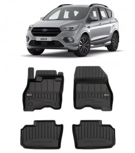 Ford Kuga II, Suv, Din 02.2013 - 03.2020 , Set Covorase Auto Tip Tavita Premium 3D, din cauciuc accesorii pentru autoturismul tau - masina v171710
