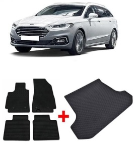 Ford Mondeo V din 01.2015 - Prezent Combi Roata Rezerva Ingusta / Kit Reparatie *2, Set Covorase + tavita portbagaj auto - Img 2