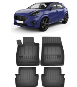 Ford Puma, Suv, Din 10.2019 - Prezent , Set Covorase Auto Tip Tavita Premium 3D, din cauciuc accesorii pentru autoturismul tau - masina v174564