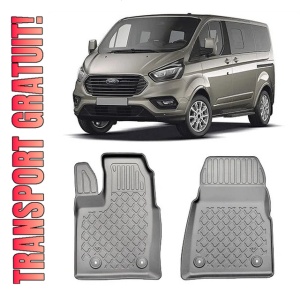 Ford Tourneo Custom Cutie Automata, Van, Din 02.2018 - Prezent, Cutie Automata , Set Covorase Auto Tip Tavita Premium 3D, din cauciuc