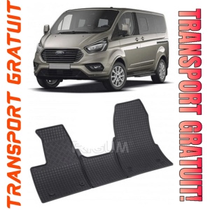 Ford Tourneo Custom fabricat din 02.2018 - Prezent, Van, 2-3 Locuri, Automat, set covorase auto dedicate, din cauciuc 100% Premium