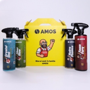 Gel curatare geamuri si oglinzi auto AMOS Crystal One,tip pulverizator, efect hidrofob, fara urme, vizibilitate maxima, cantitate 500 ml - Img 6