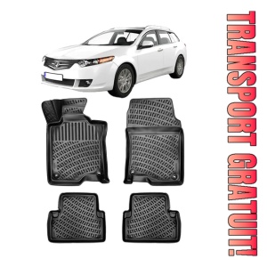 Honda ACCord VIII 2007-2012 Set 4 covorase auto din cauciuc tip tavita premium line 3D