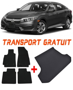 Honda Civic Set Covorase + tavita portbagaj auto Honda Civic X fabricatie 03.2017 - 10.2022, caroserie hatchback accesorii pentru autoturismul tau - masina v1528