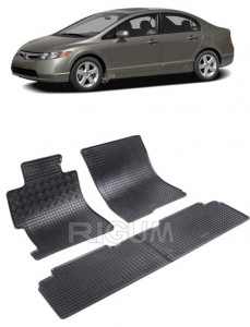 Honda CIVIc VIII, Sedan, fabricat din 2006 - 2012, set covorase auto dedicate, din cauciuc 100% Premium accesorii pentru autoturismul tau - masina v155956