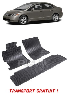 Honda CIVIc VIII, Sedan, fabricat din 2006 - 2012, set covorase auto dedicate, din cauciuc 100% Premium - Transport Gratuit accesorii pentru autoturismul tau - masina v39435