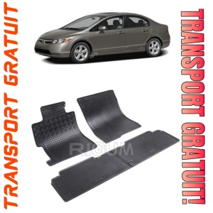 Honda CIVIc VIII, Sedan, fabricat din 2006 - 2012, set covorase auto dedicate, din cauciuc 100% Premium