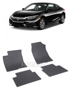 Honda CIVIc X, Hatchback, fabricat din 03.2017 - Prezent, set covorase auto dedicate, din cauciuc 100% Premium accesorii pentru autoturismul tau - masina v159528