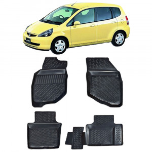 Honda Fit 2001-2008 Set 4 covorase auto din cauciuc tip tavita premium line 3D
