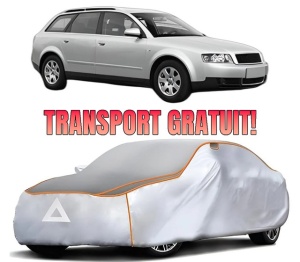 Husa Prelata Antigrindina Auto AUDI A4 B6 Avant (8E5) din 2001-2004, Protectie auto contra intemperiilor la grindina, Waterproof, 4x Stickere auto AUDI