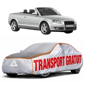 Husa Prelata Antigrindina Auto AUDI A4 B6 Convertible (8H7) din 2002-2005, Protectie auto contra intemperiilor la grindina, Waterproof, 4x Stickere auto AUDI