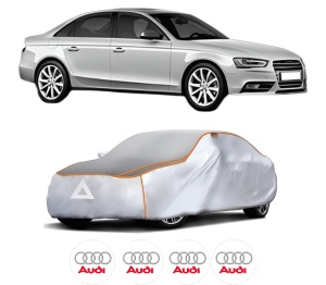 Husa Prelata Antigrindina Auto AUDI A4 B8 (8K2) din 2007-2015, Protectie auto contra intemperiilor la grindina, Waterproof, 4x Stickere auto AUDI - Img 2