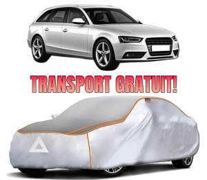 Husa Prelata Antigrindina Auto AUDI A4 B8 Avant (8K5) din 2007-2015, Protectie auto contra intemperiilor la grindina, Waterproof, 4x Stickere auto AUDI