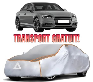 Husa Prelata Antigrindina Auto AUDI A4 B9 (8W2, 8WC) din 2015-2021, Protectie auto contra intemperiilor la grindina, Waterproof, 4x Stickere auto AUDI