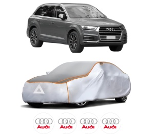 Husa Prelata Antigrindina Auto AUDI Q7 (4MB, 4MG, 4MQ) din 2015-2020, Protectie auto contra intemperiilor la grindina, Waterproof, 4x Stickere auto AUDI - Img 2