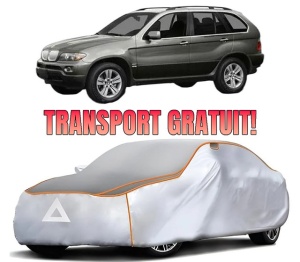 Husa Prelata Antigrindina Auto BMW Seria X5 (E53) din 2000-2006, Protectie auto contra intemperiilor la grindina, Waterproof, 4x Stickere auto BMW