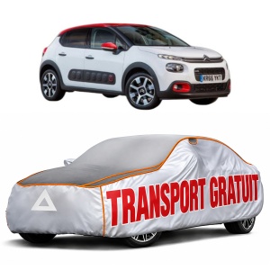 Husa Prelata Antigrindina Auto CITROEN C3 III Van (SX_, SY_) din 2016, Protectie auto contra intemperiilor la grindina, Waterproof, 4x Stickere auto CITROEN